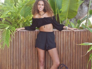 Fringe short (zwart)