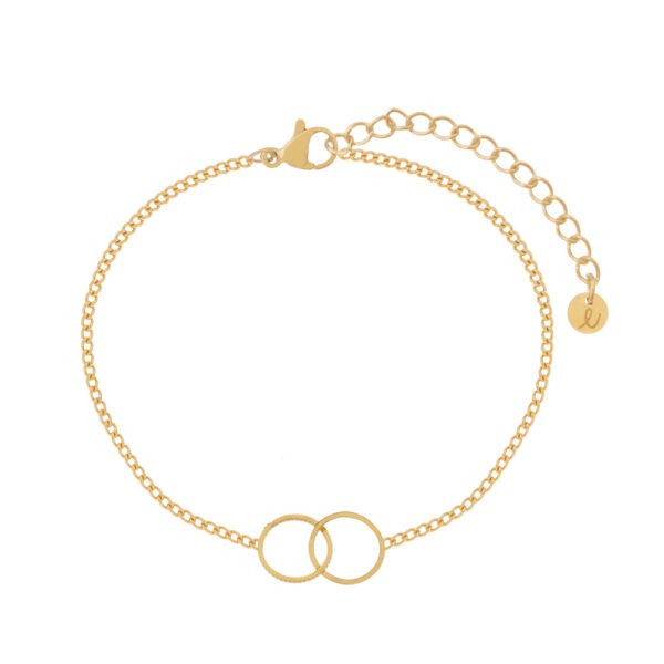 Armband om te delen (rondjes) goud