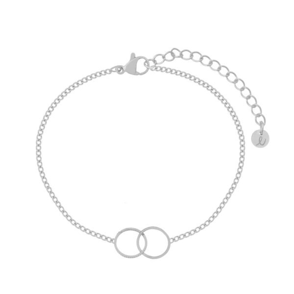 Armband om te delen (rondjes) zilver