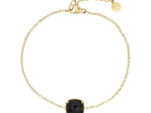 Black Onyx armband (goud)