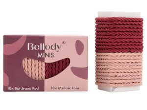 Bordeaux Red Mellow Rose mini-haarelastiekjes