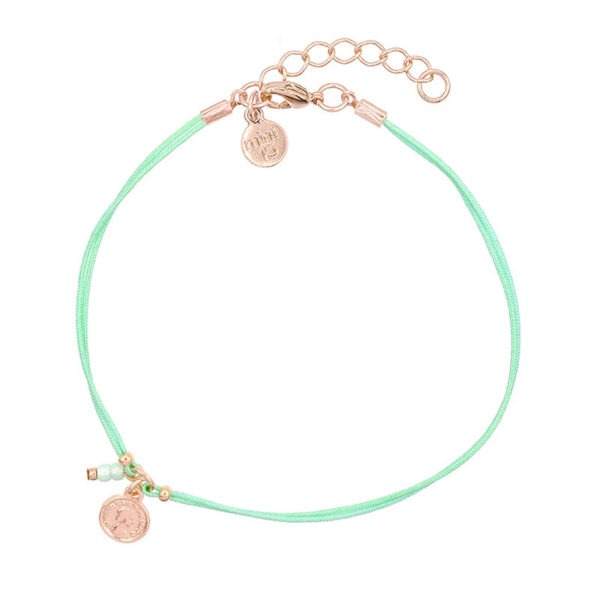 Coin Mint Green enkelband (roségoud)