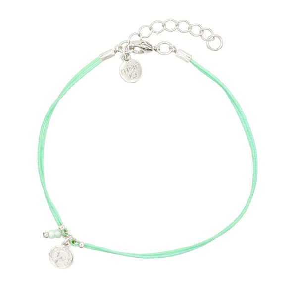 Coin Mint Green enkelband (zilver)