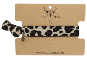 luipaard geweven armband (beige)