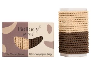 Mocha Brown Champagne Beige mini-haarelastiekjes