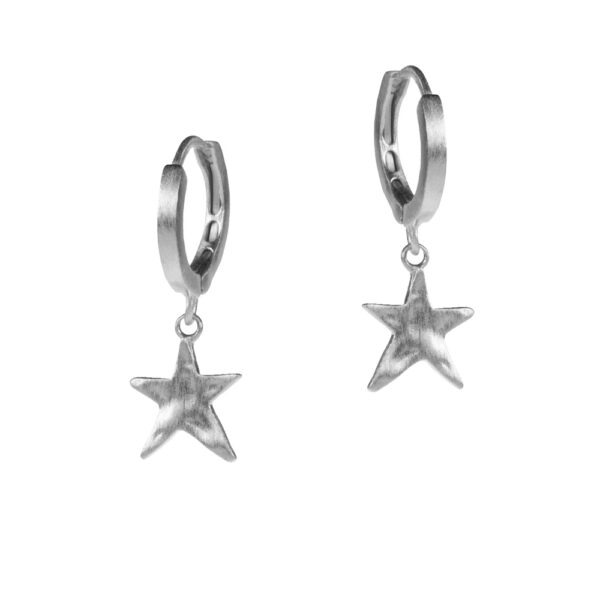 Starstruck hoop oorbellen (zilver)