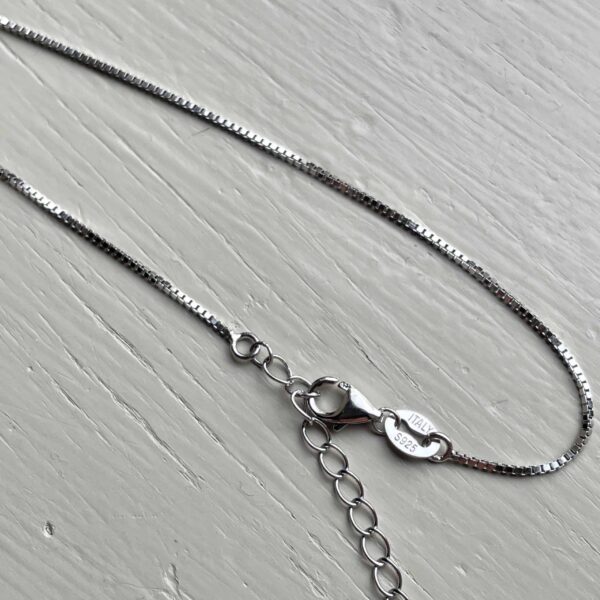 Zilveren box ketting