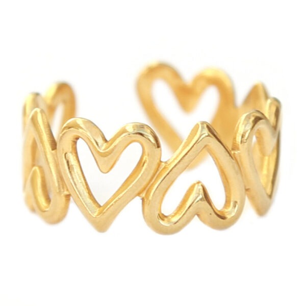 Heartbeat ring (goud)