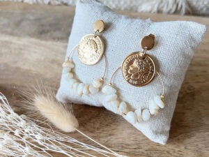 Ivory Boho vergulde oorbellen