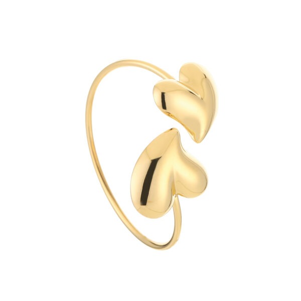 Heart bangle XL (goud)