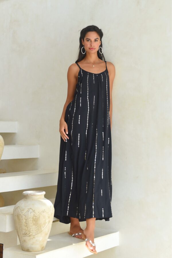 Kayana dress (zwart / zilver)