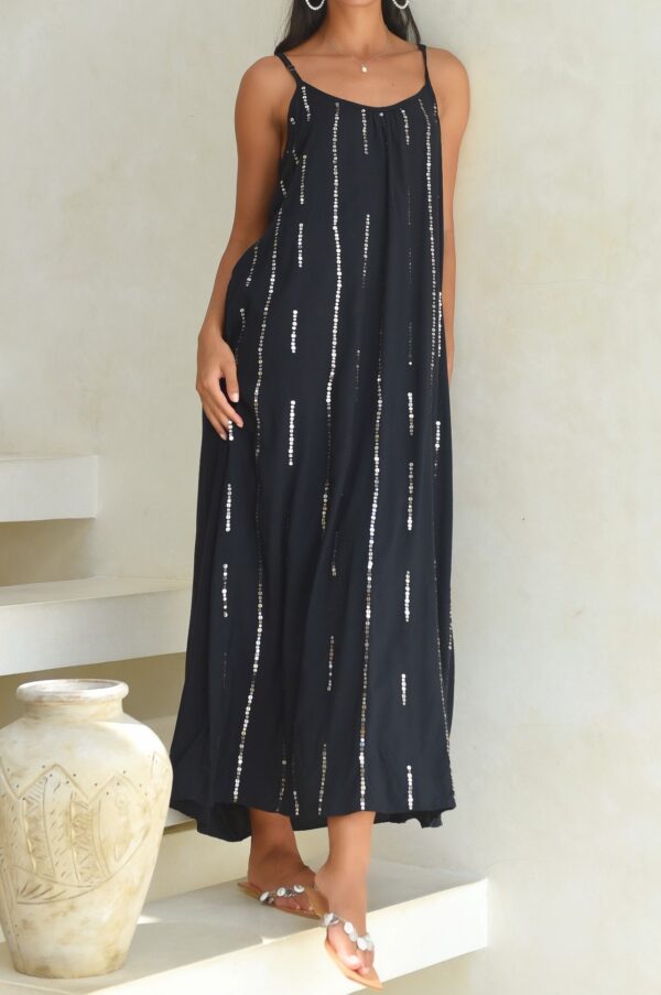 Kayana dress (zwart / zilver)