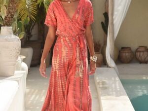 Robin Moonstone dress (hot coral)