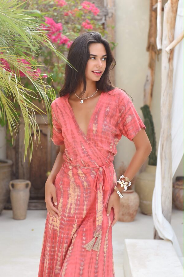 Robin Moonstone dress (hot coral)