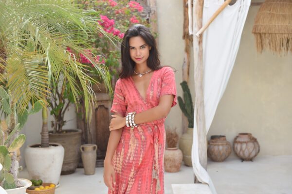 Robin Moonstone dress (hot coral)