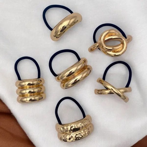 Haarjuwelen haarbandjes (goud) set van 6