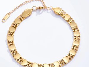 Hartenschakelarmband (goud)