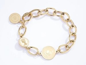 Muntenschakelketting (goud)