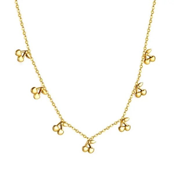 Cherry Charm goldplated halsketting