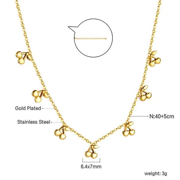 Cherry Charm goldplated halsketting