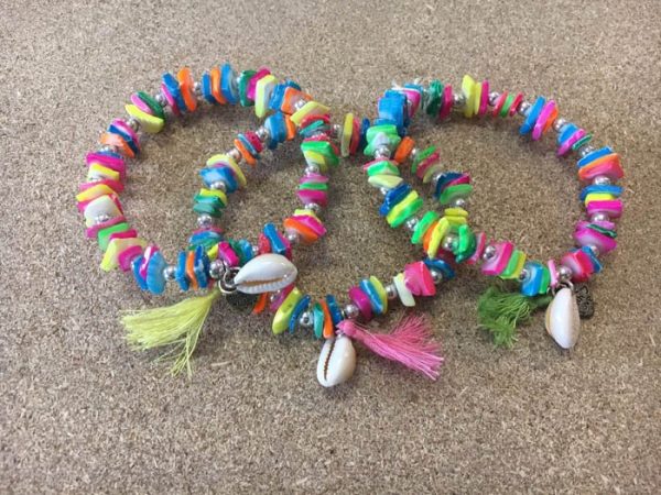 Fluor Shell armbandje