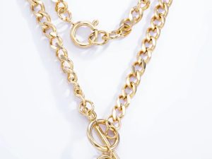 Hartslot dubbele halsketting (goud)