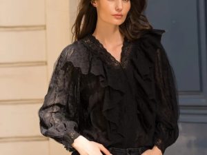 Jeanne blouse (zwart)