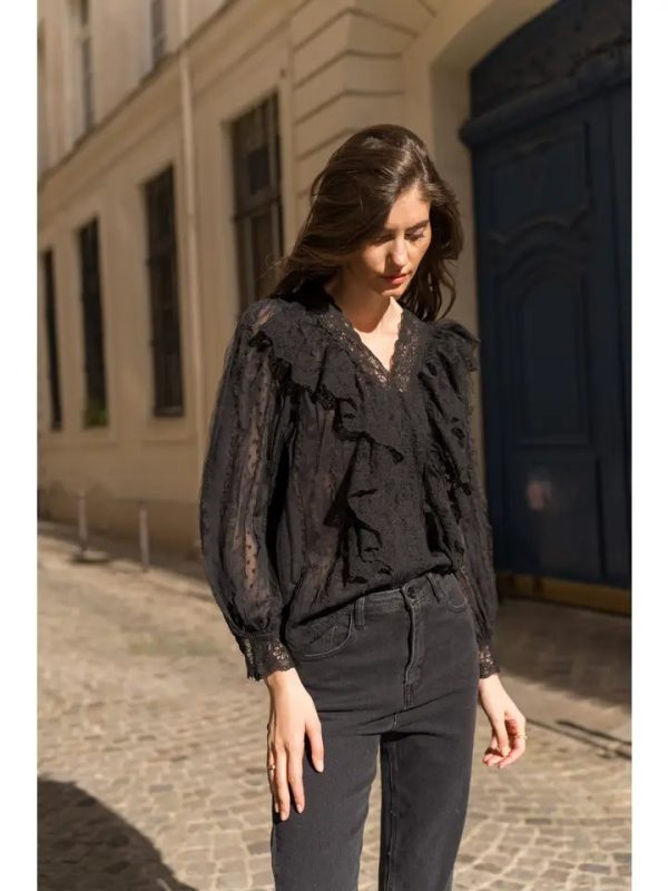 Jeanne blouse (zwart)