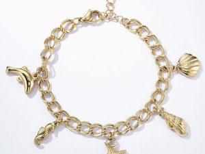 Ocean Breeze bedelarmband (goud)