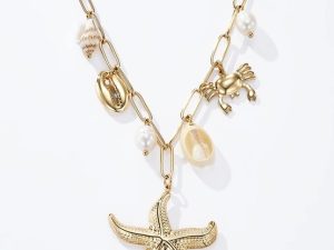 Starfish bedelhalsketting (goud)