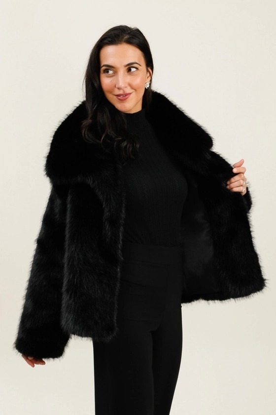Bontlook jas zwart