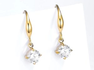 Long Bling oorbellen (goud)