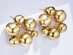 Spheres oorbellen (goud)