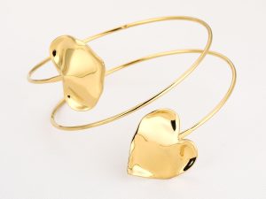 Home 18 Wrapped Hearts bovenarm armband (goud)