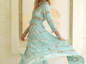 Mila Gold Coast dress (ocean wave)