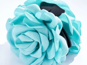 Bloemvorm haarclip (mint)