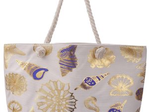 Schelpen beach bag (wit)