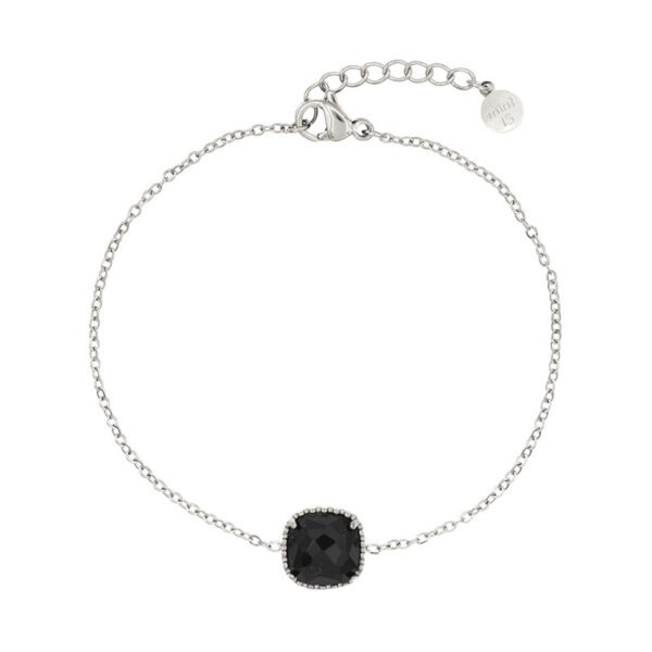 Black Onyx armband (zilver)