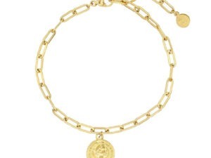 Chain and Coin armband (goud)
