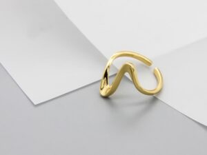Hartslagpatroon ring (goud)