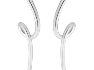 Loop oorbellen (zilver)