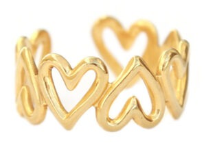 Heartbeat ring (goud)