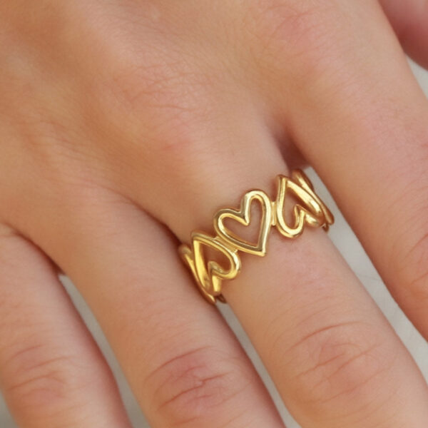 Heartbeat ring (goud)