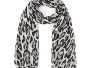 Leopard sjaal (zwart/wit)